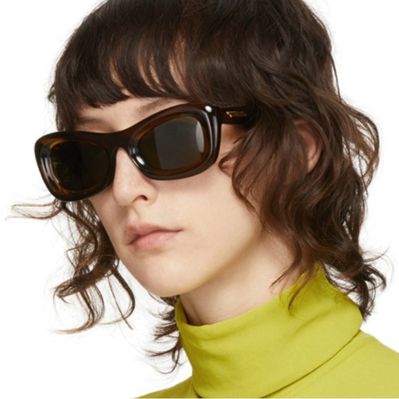 BOTTEGA VENETA BROWN ACETATE SUNGLASSES - Picture 1 of 10